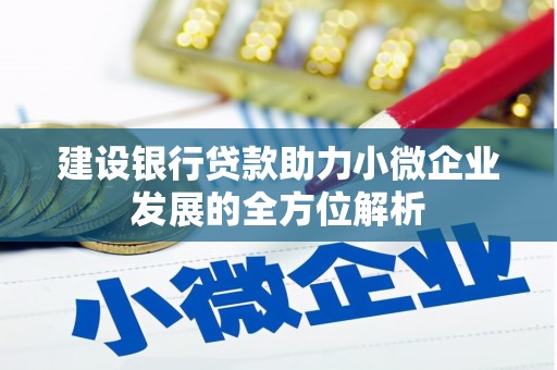 北流建设银行贷款助力小微企业发展的全方位解析