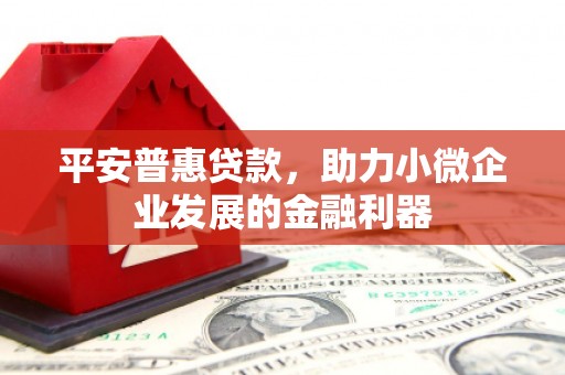 北流平安普惠贷款，助力小微企业发展的金融利器